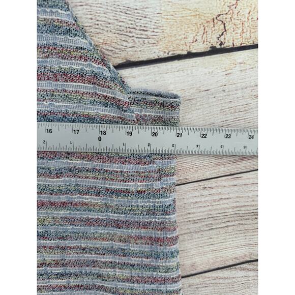 Akemi + Kin Anthropologie Sleeveless Knit Dress Womens L Blue Striped Turtleneck - Picture 9 of 10